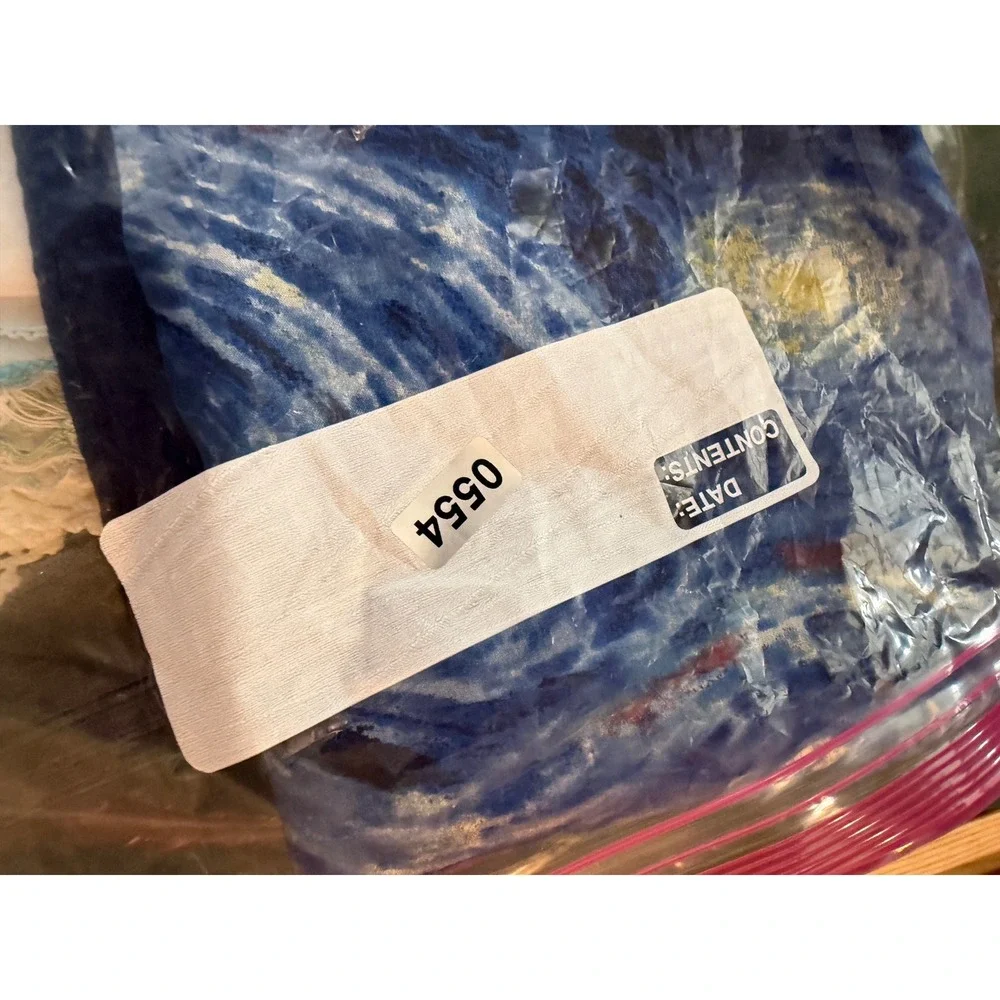 Van Gogh Starry Night Silk Scarf Blue Yellow Rectangular‎ Art Print Wrap